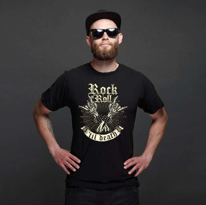 Rock ’n’ Roll T-Shirt | Musik Totenkopf Skull | M2