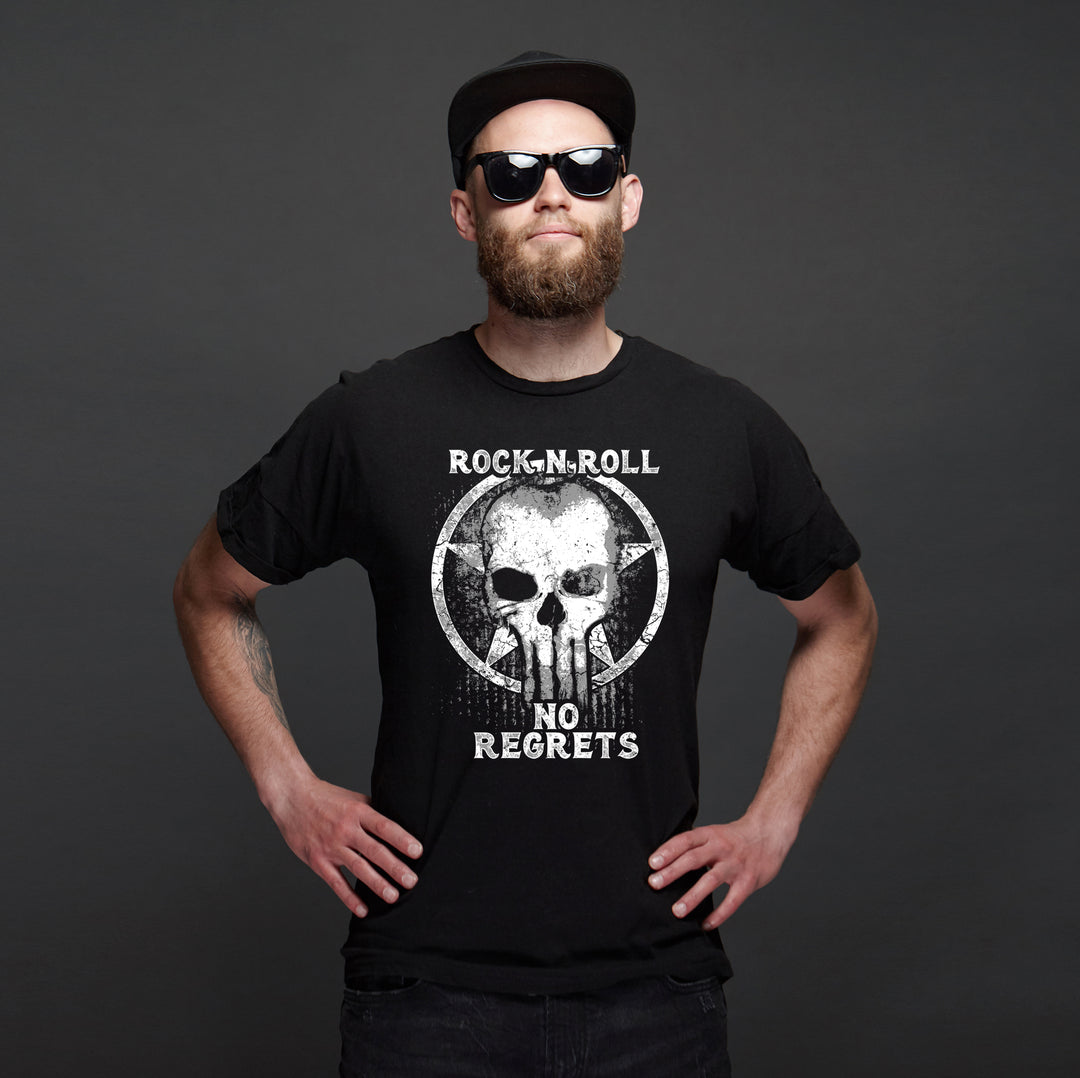 Rock ’n’ Roll T-Shirt | Musik Totenkopf Skull | M4