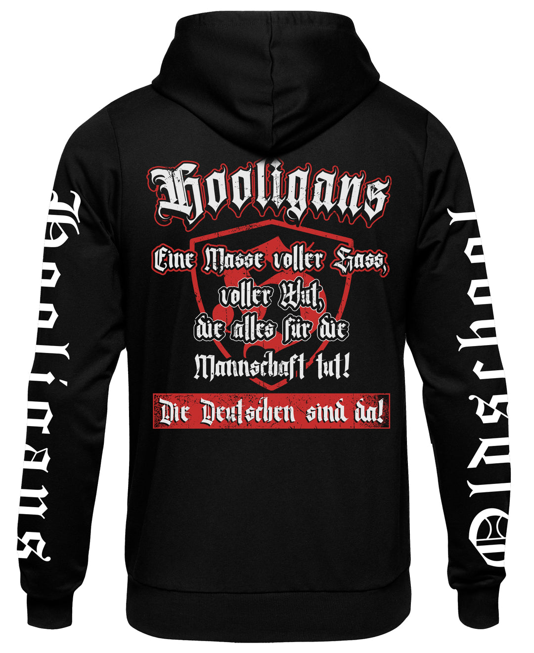 Rowdytum & Vandalismus Kapuzenpullover | Hooligan Deutschland | Ärmeldruck