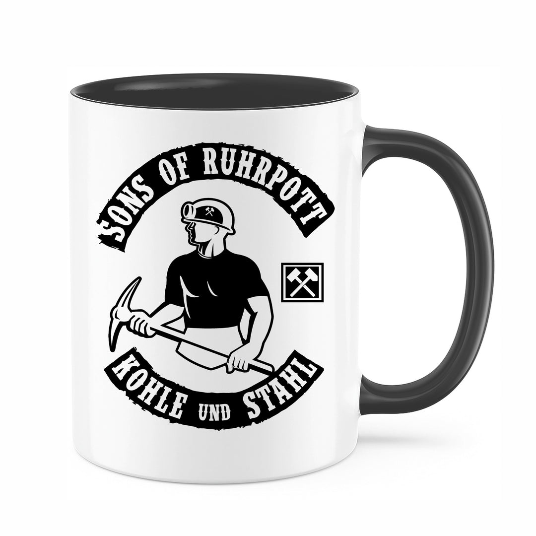 Sons of Ruhrpott Tasse | Glück auf Kaffeetasse Kaffeebecher Zeche Kumpel Ruhrgebiet