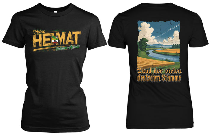 Heimat Sachsen-Anhalt Damen T-Shirt | Magdeburg Ostdeutschland Halle | FB