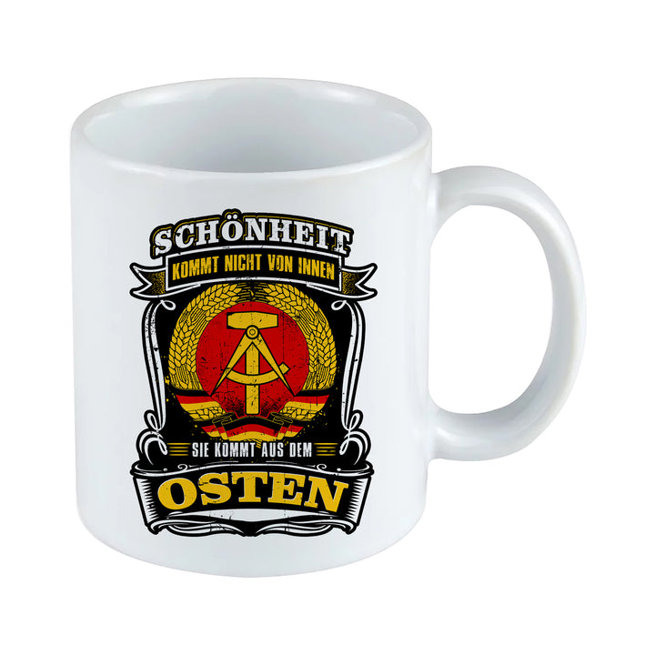 Schönheit aus dem Osten Tasse | DDR Ostalgie Kaffeetasse Oltheimertreffen Kaffeebecher Ostdeutschland