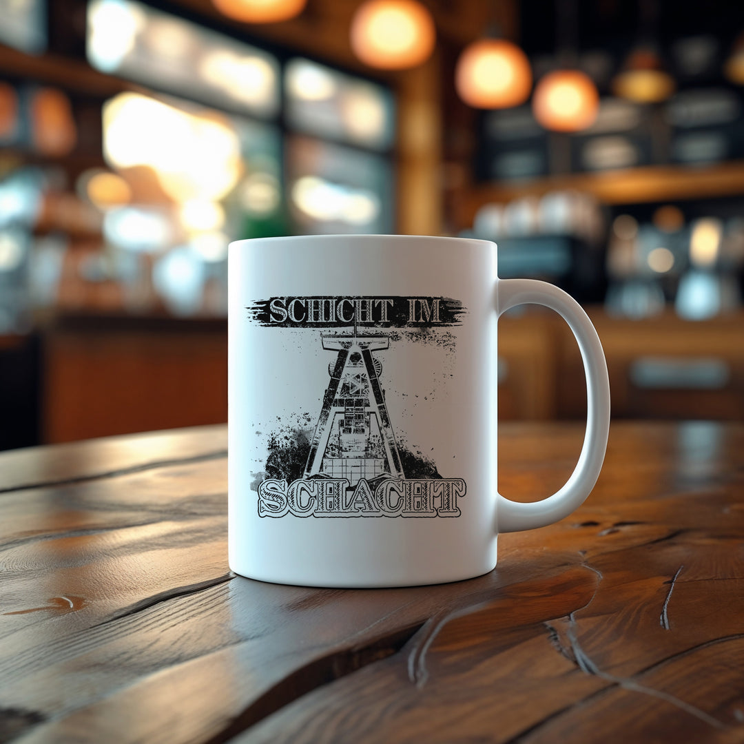 Schicht im Schacht Tasse | Kaffeebecher Bergbau Kumpel Zeche Ruhrpott Kaffeetasse