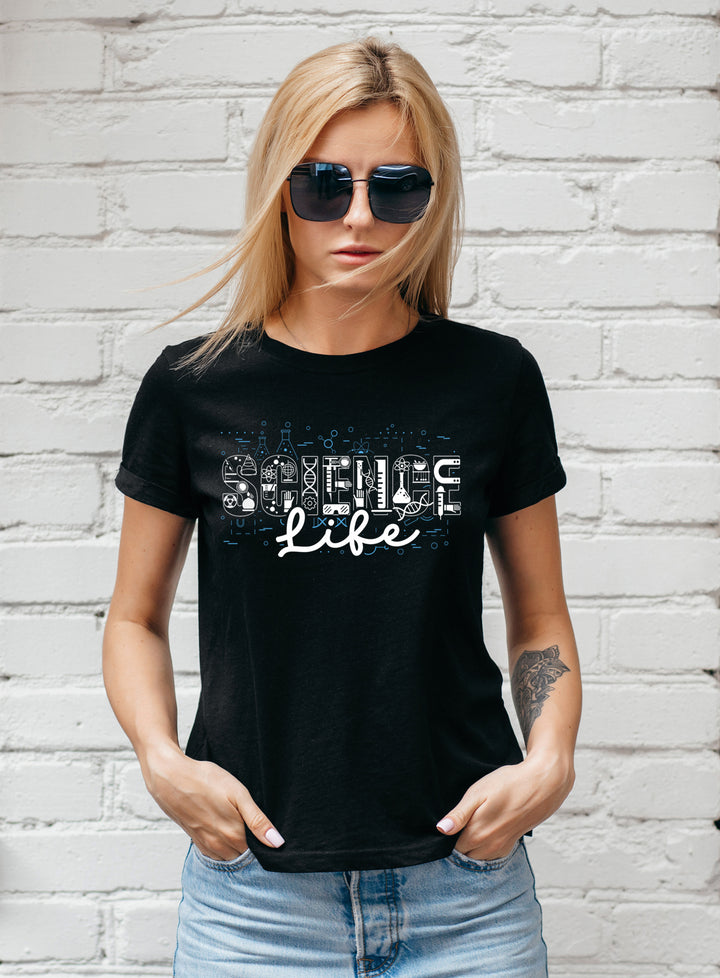 Science Life Damen T-Shirt | Physiker Lehrer Nerd Mathe