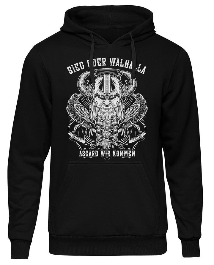 Sieg oder Walhalla Kapuzenpullover | Odin Wikinger Valhalla | M1 Asgard