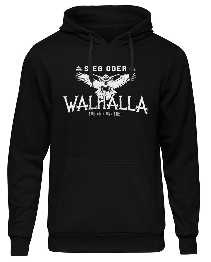 Sieg oder Walhalla Kapuzenpullover | Odin Wikinger Valhalla | M1 Ehre