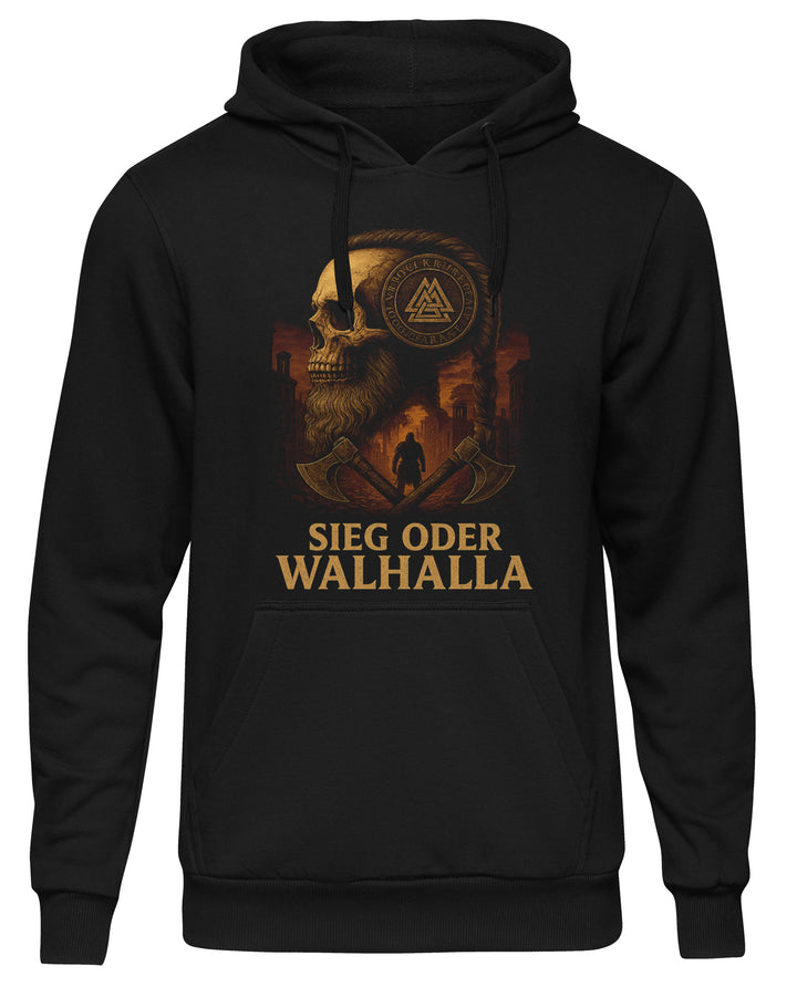 Sieg oder Walhalla Kapuzenpullover | Wikinger Odin Ragnar Valhalla | M10