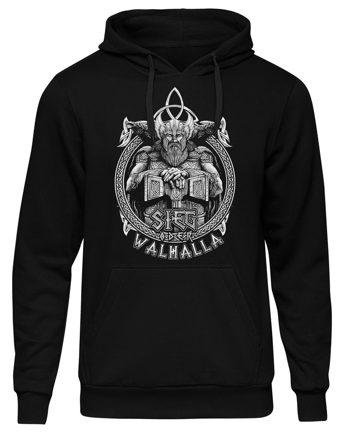 Sieg oder Walhalla Kapuzenpullover | Thor Wikinger Valhalla | M1 Odin