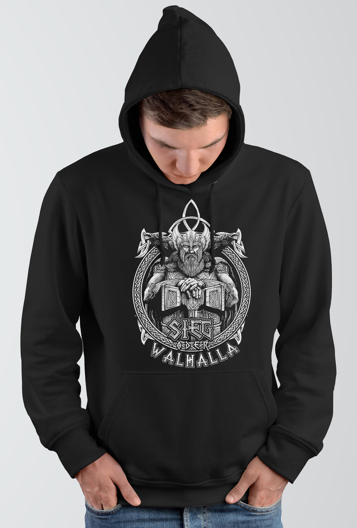 Sieg oder Walhalla Kapuzenpullover | Thor Wikinger Valhalla | M1 Odin