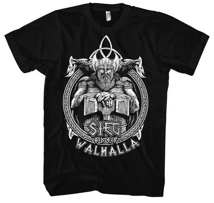 Sieg oder Walhalla T-Shirt | Wikinger Germanen Runen Odin Berserker | M1 Odin