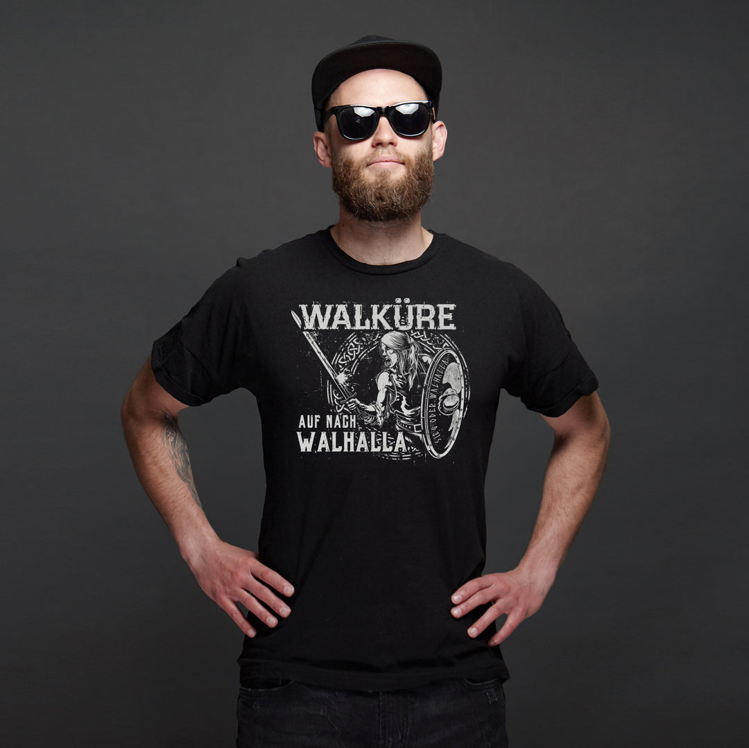 Sieg oder Walhalla T-Shirt | Wikinger Germanen Runen Odin Berserker | M1 Walküre