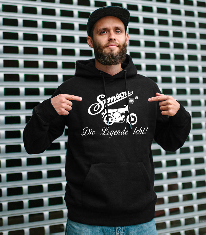 Simson Die Legende Kapuzenpullover | DDR Moped S51 IFA Ostkult