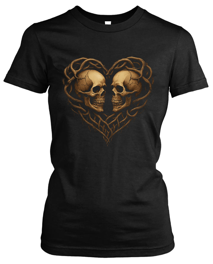 Skull Heart Damen T-Shirt | Gothic Tattoo Herz | M4