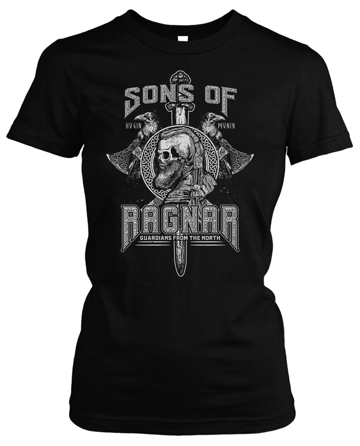 Sons of Ragnar Guardians Damen T-Shirt | Wikinger Odin Vikings Walhalla