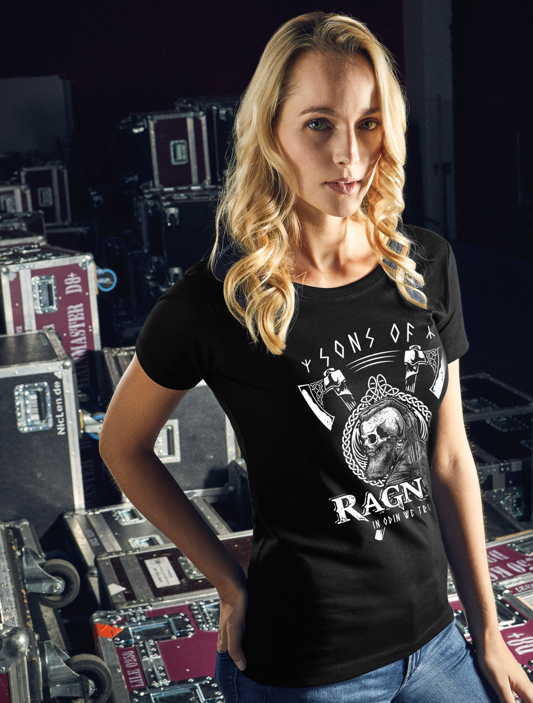 Sons of Ragnar In Odin we Trust Damen T-Shirt | Wikinger Odin Vikings Walhalla