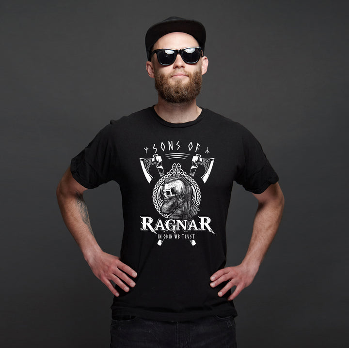 Sons of Ragnar In Odin we Trust T-Shirt | Valhalla Wikinger Odin Vikings Walhalla