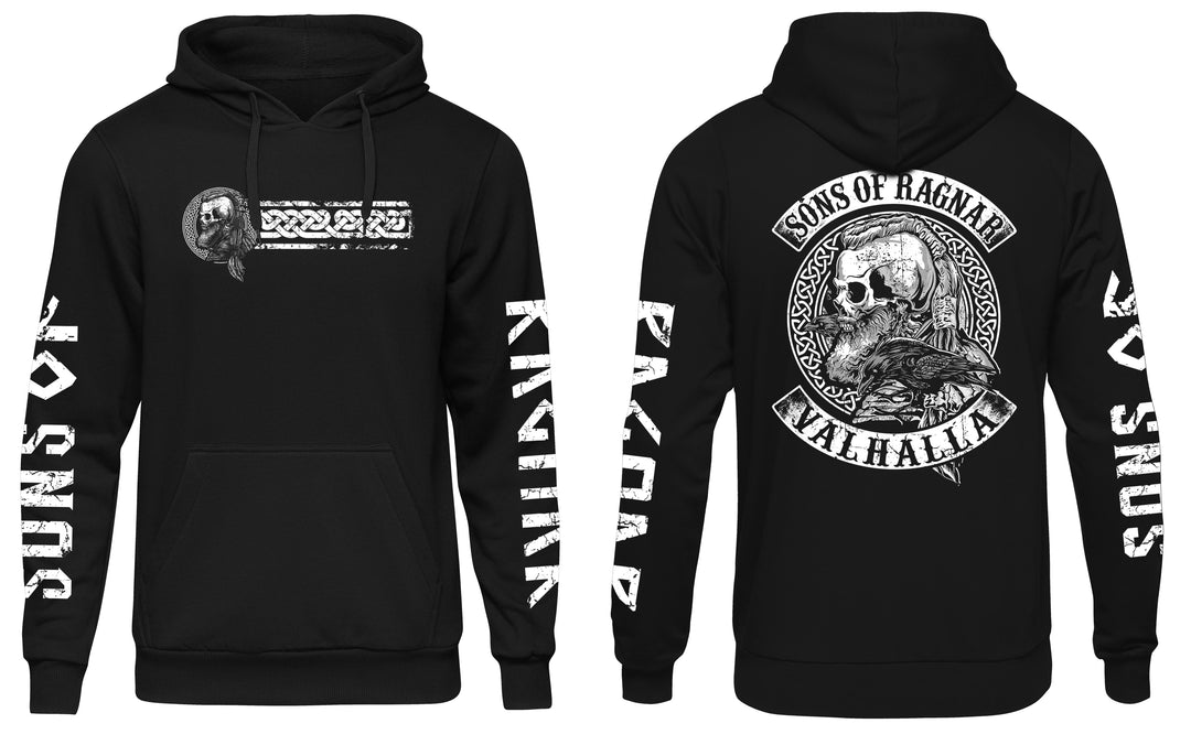 Sons of Ragnar Valhalla Kapuzenpullover | Wikinger Odin Vikings Walhalla | M20 Ärmeldruck