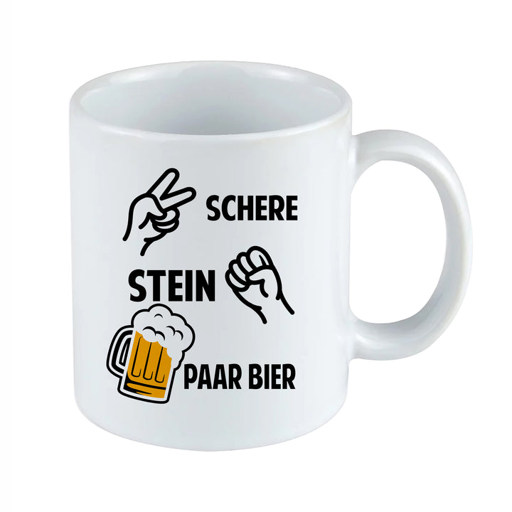 Stein Schere paar Bier Tasse | Kaffeetasse Humor Kaffeebecher Geschenkidee