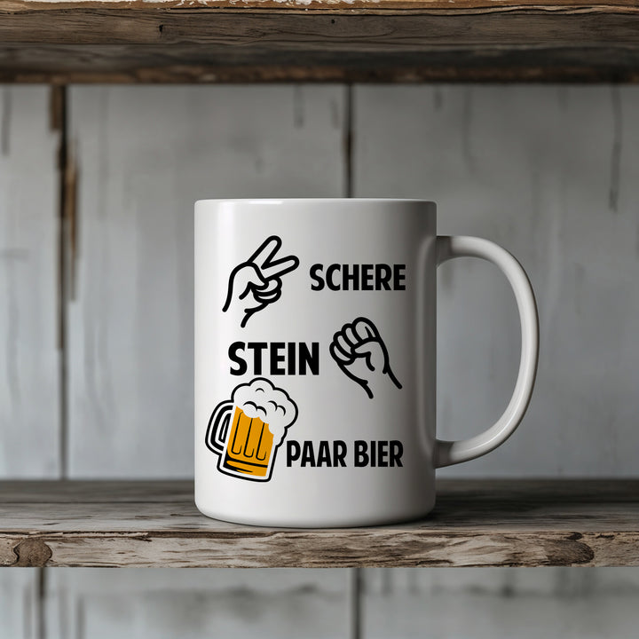 Stein Schere paar Bier Tasse | Kaffeetasse Humor Kaffeebecher Geschenkidee
