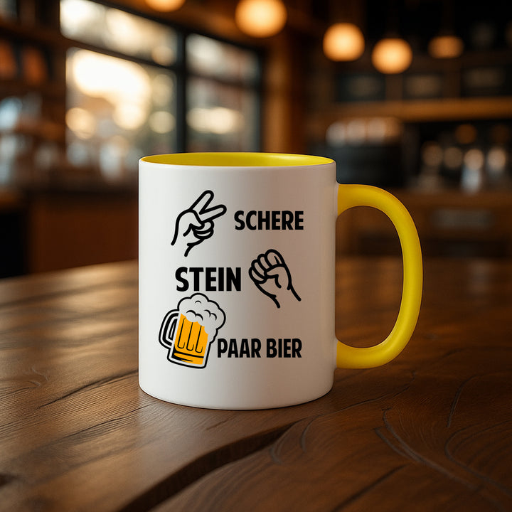 Stein Schere paar Bier Tasse | Kaffeetasse Humor Kaffeebecher Geschenkidee