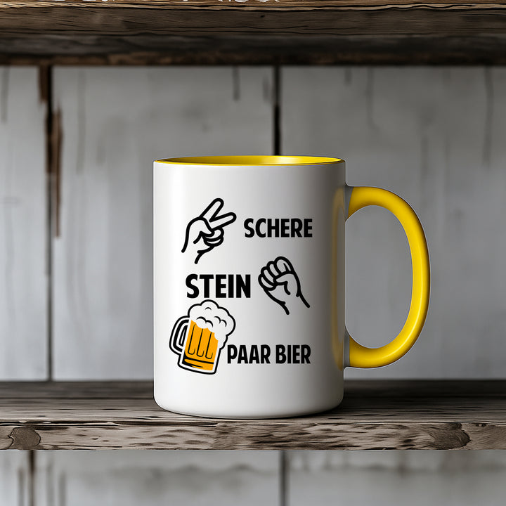 Stein Schere paar Bier Tasse | Kaffeetasse Humor Kaffeebecher Geschenkidee
