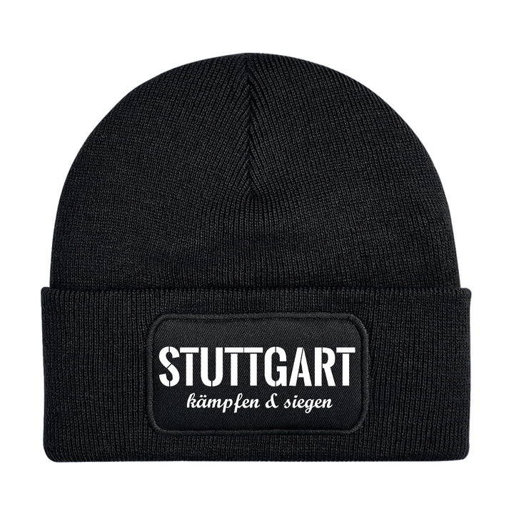 Stuttgart Kämpfen & Siegen Mütze | Fußball Wintermütze | Patch Beanie M3