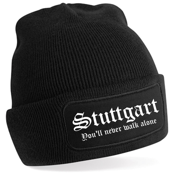Stuttgart Never Walk Alone Mütze | Schwaben Wintermütze | Patch Beanie
