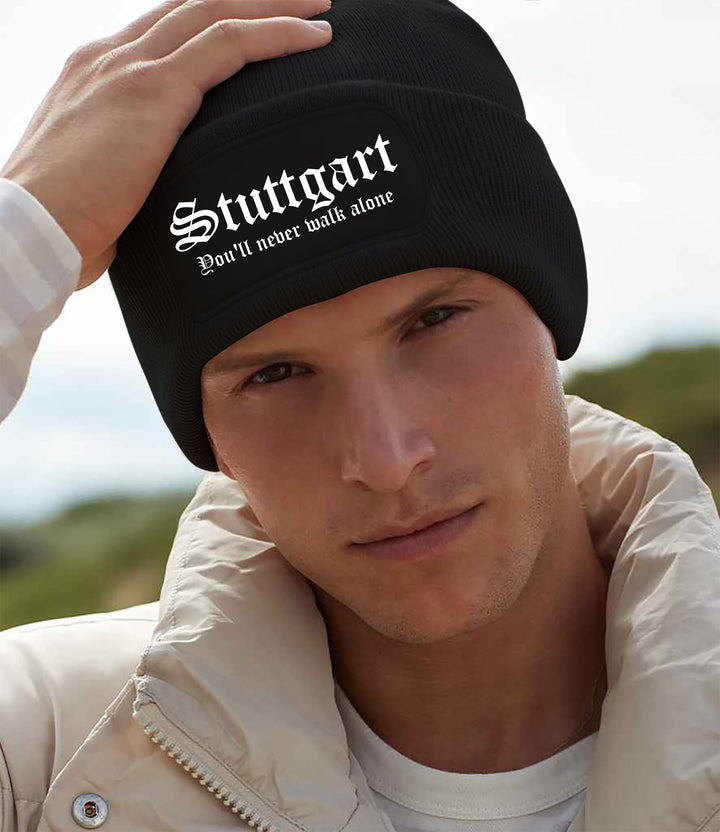 Stuttgart Never Walk Alone Mütze | Schwaben Wintermütze | Patch Beanie