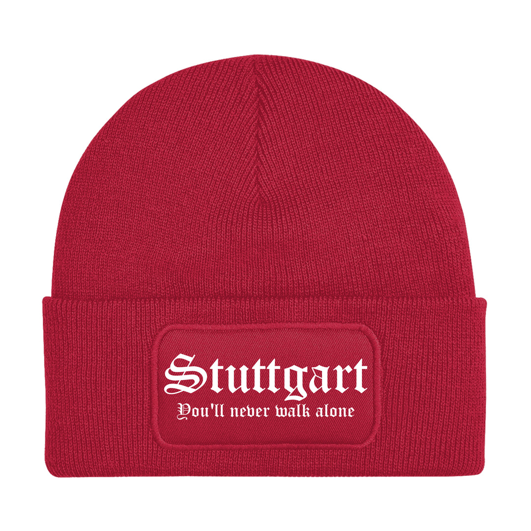 Stuttgart Never Walk Alone Mütze | Schwaben Wintermütze | Patch Beanie