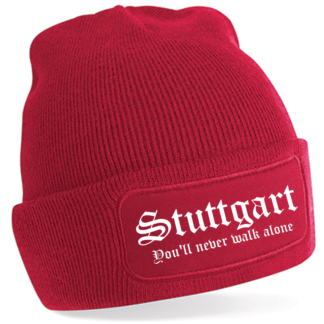 Stuttgart Never Walk Alone Mütze | Schwaben Wintermütze | Patch Beanie