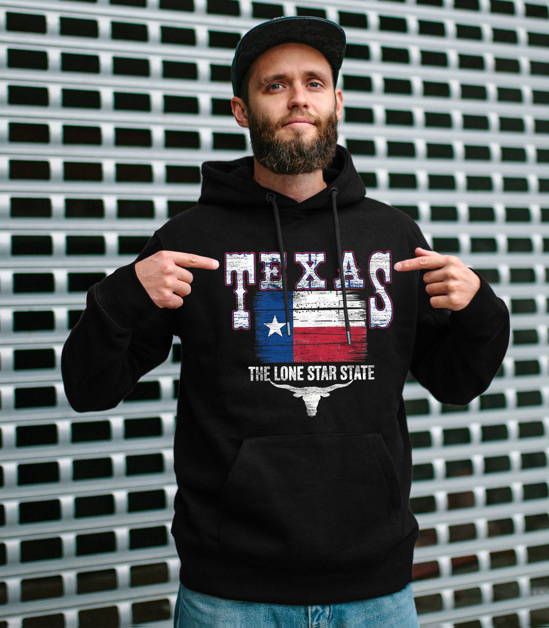 Texas Kapuzenpullover | Lone Star State USA Flagge Cowboy Western