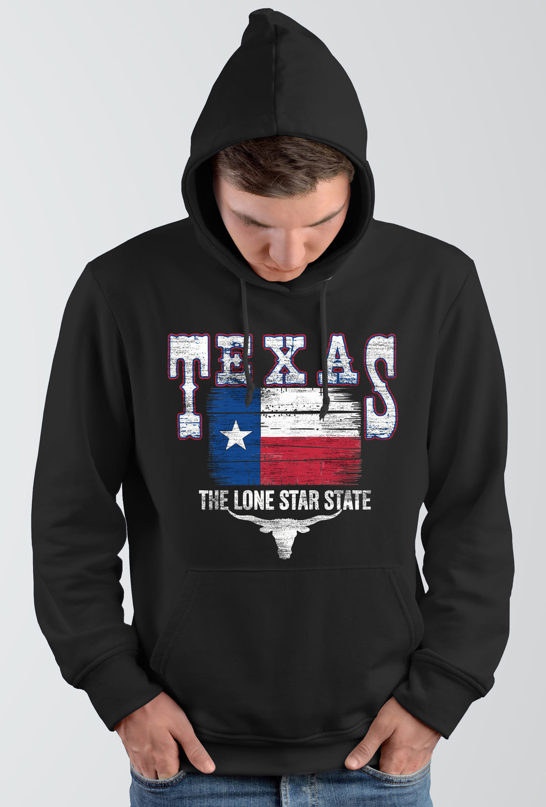 Texas Kapuzenpullover | Lone Star State USA Flagge Cowboy Western