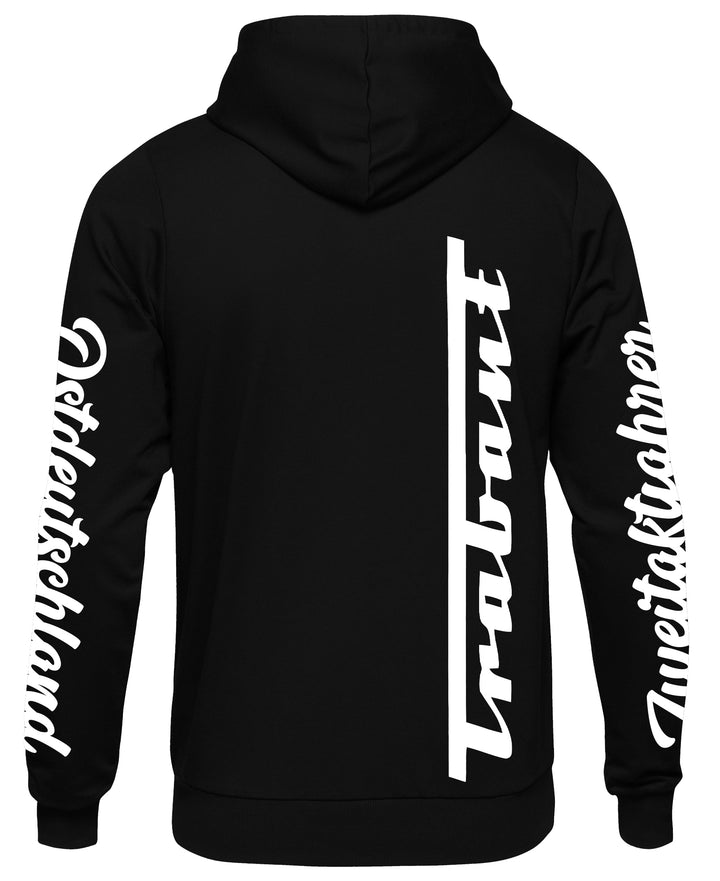 Trabant Ostdeutschland Kapuzenpullover | Zweitakter Trabbi S51 Simson | Ärmeldruck