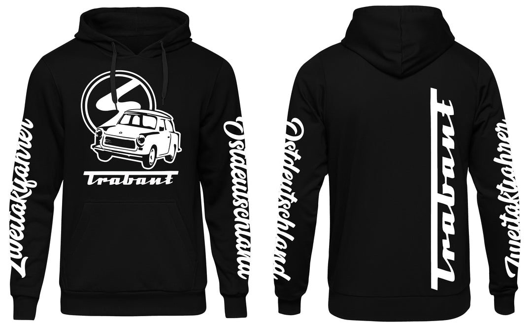 Trabant Ostdeutschland Kapuzenpullover | Zweitakter Trabbi S51 Simson | Ärmeldruck