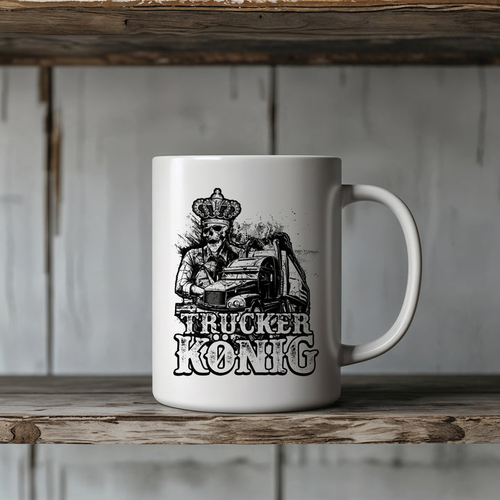 Trucker König Tasse | Kaffeebecher LKW Fernfahrer Kaffeetasse Berufskraftfahrer Brummi