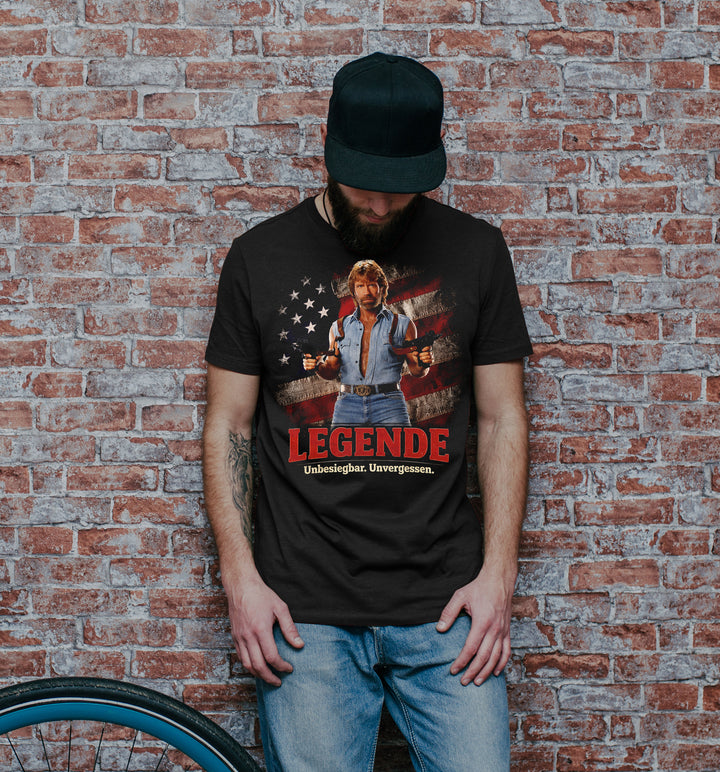 Legende Chuck T-Shirt | 80er Actionheld Chuck Norris Retro RIP | M2