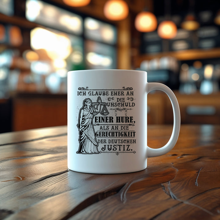 Unschuld Gerechtigkeit Tasse | Schwarz Weiß Rot Kaffeetasse Kaiserreich Preußen Kaffeebecher | M1