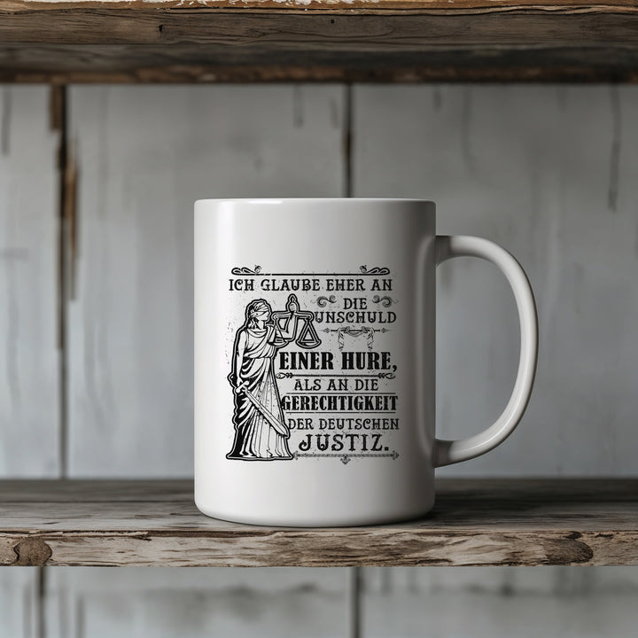 Unschuld Gerechtigkeit Tasse | Schwarz Weiß Rot Kaffeetasse Kaiserreich Preußen Kaffeebecher | M1