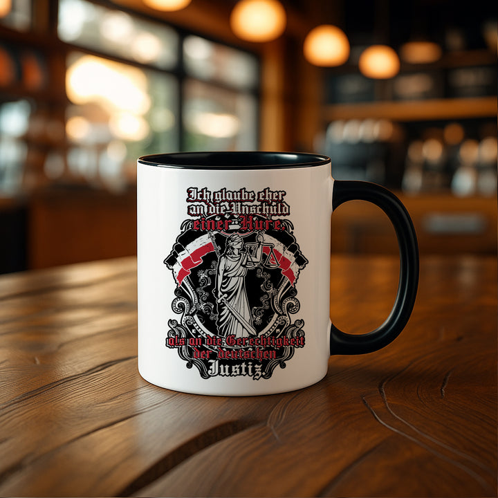 Unschuld Gerechtigkeit Tasse | Schwarz Weiß Rot Kaffeetasse Kaiserreich Preußen Kaffeebecher | M2