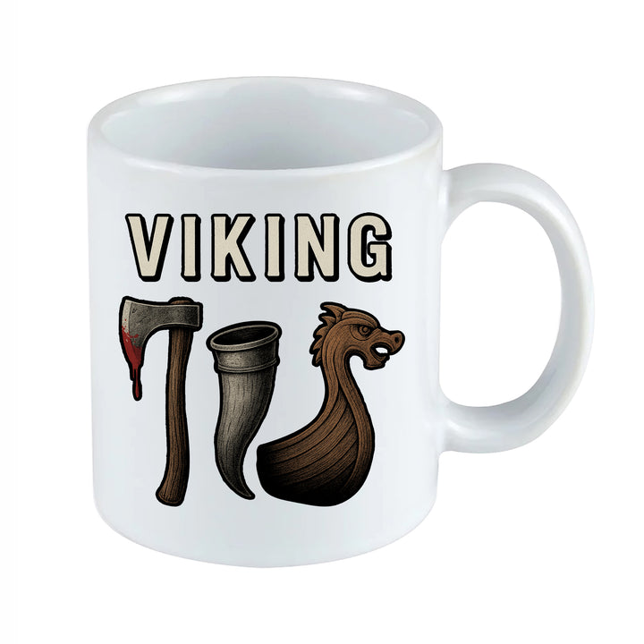 Viking Tasse | Wikinger Kaffeebecher  Drachenboot Kaffeetasse Germanen Nordmänner | M1