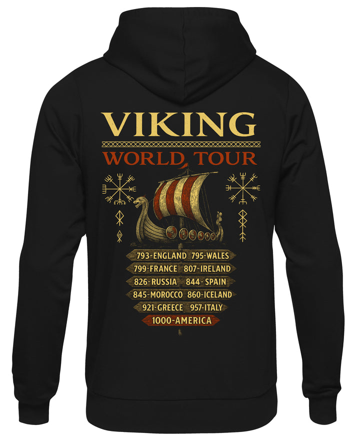 Viking World Tour Kapuzenpullover | Wikinger Berserker Odin Valhalla | FB