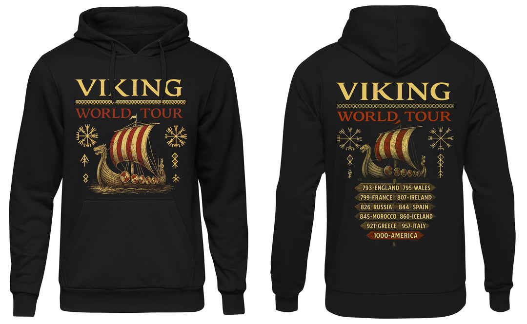 Viking World Tour Kapuzenpullover | Wikinger Berserker Odin Valhalla | FB