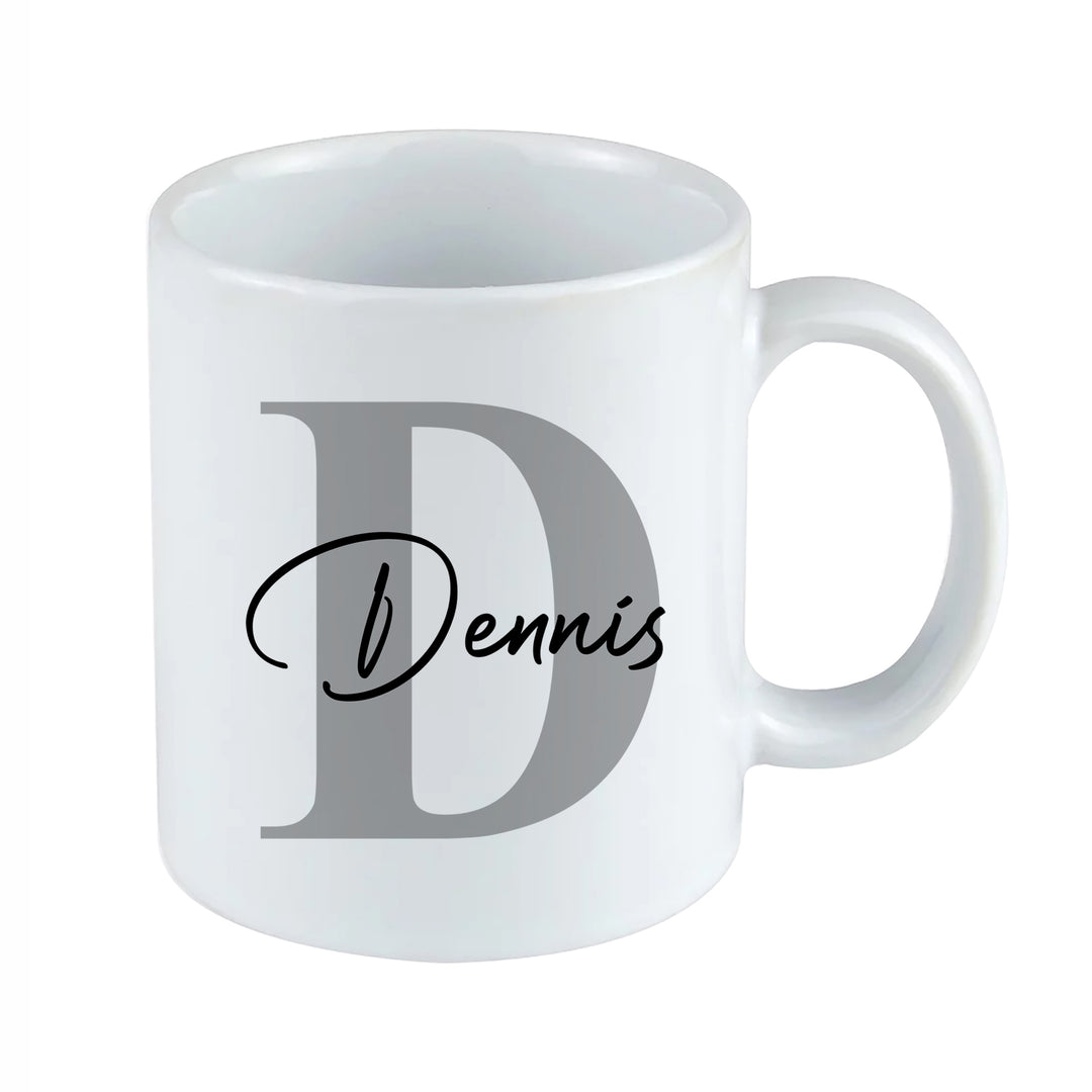 Personalisierte Tasse mit Name & Initiale