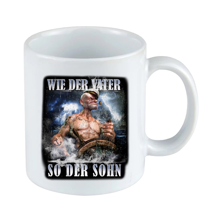 Wie der Vater so der Sohn Tasse | Kaffeetasse Papa Opa Vatertag Vater Sohn Kaffeebecher | M2
