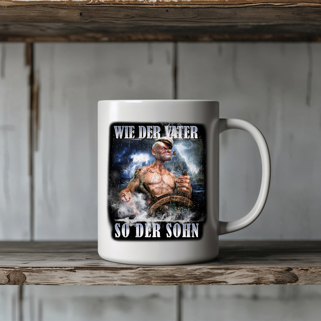Wie der Vater so der Sohn Tasse | Kaffeetasse Papa Opa Vatertag Vater Sohn Kaffeebecher | M2