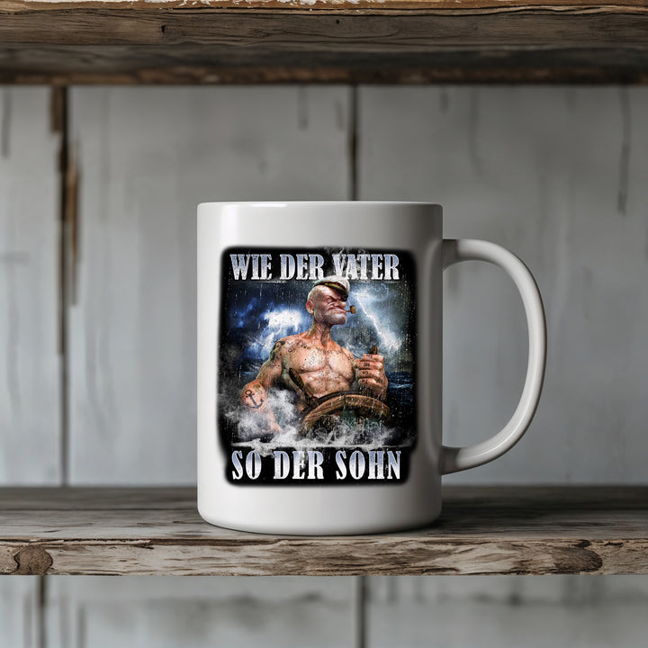 Wie der Vater so der Sohn Tasse | Kaffeetasse Papa Opa Vatertag Vater Sohn Kaffeebecher | M2