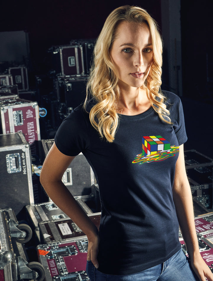 Zauberwürfel Damen T-Shirt | Magic Cube Sheldon Cooper Physik | M1