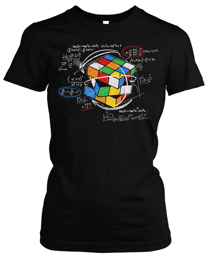 Zauberwürfel Damen T-Shirt | Magic Cube Sheldon Cooper Physik | M2