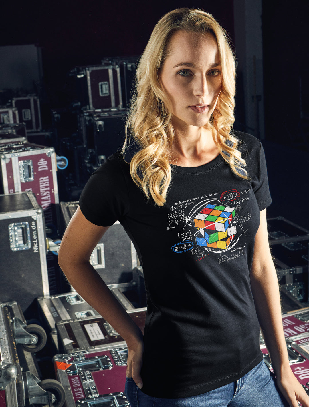 Zauberwürfel Damen T-Shirt | Magic Cube Sheldon Cooper Physik | M2
