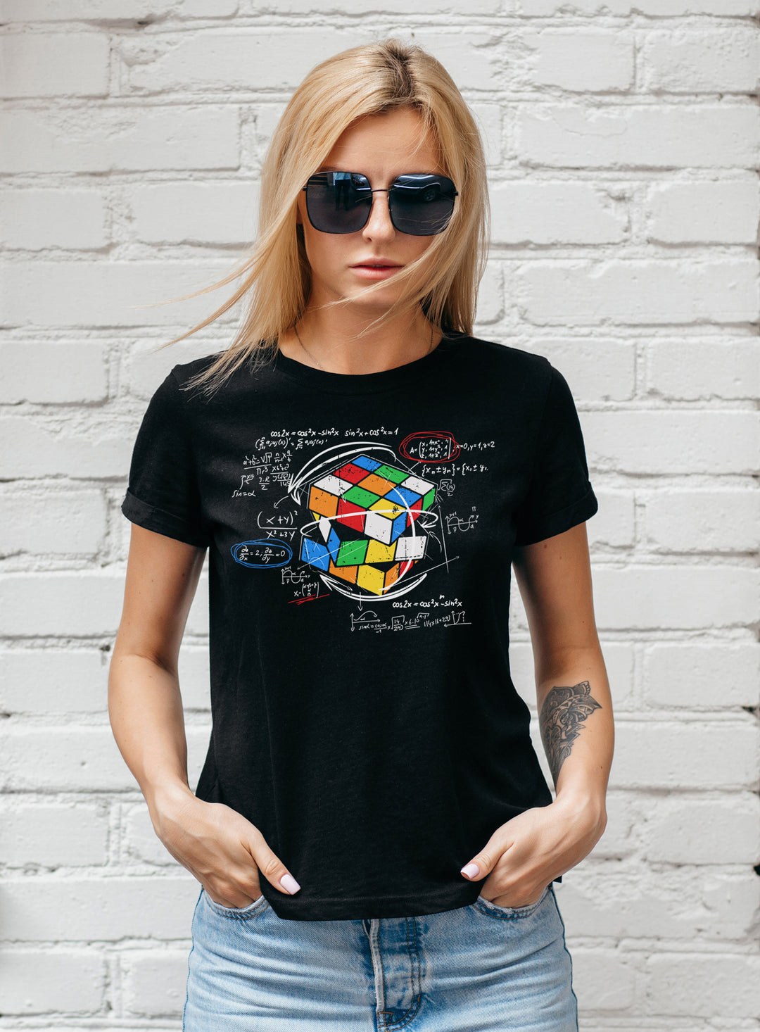 Zauberwürfel Damen T-Shirt | Magic Cube Sheldon Cooper Physik | M2
